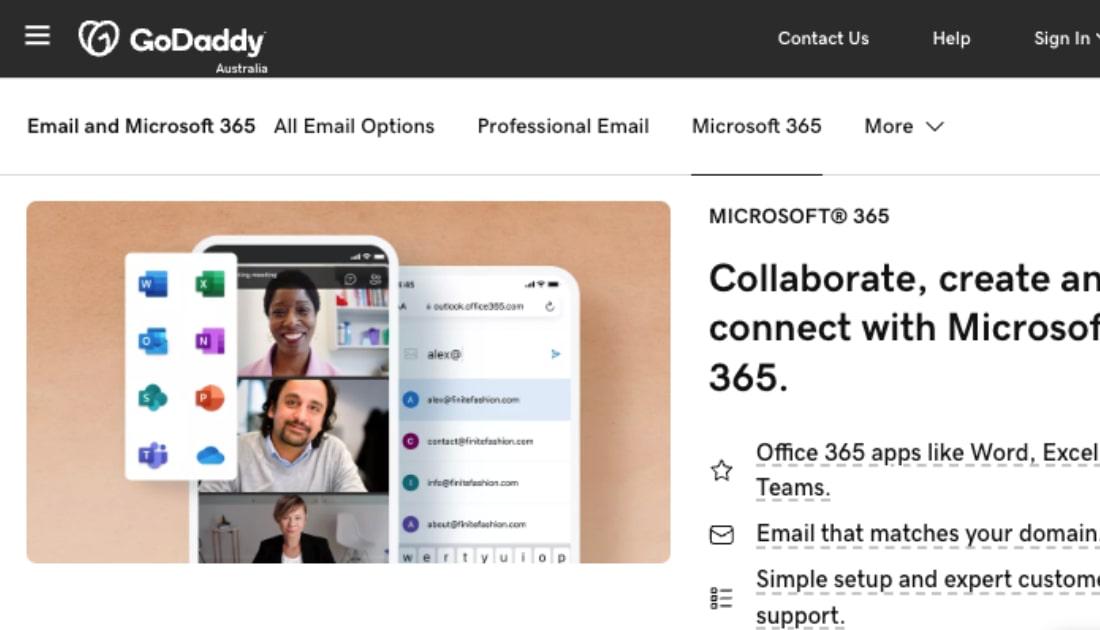 Microsoft 365 Email from GoDaddy