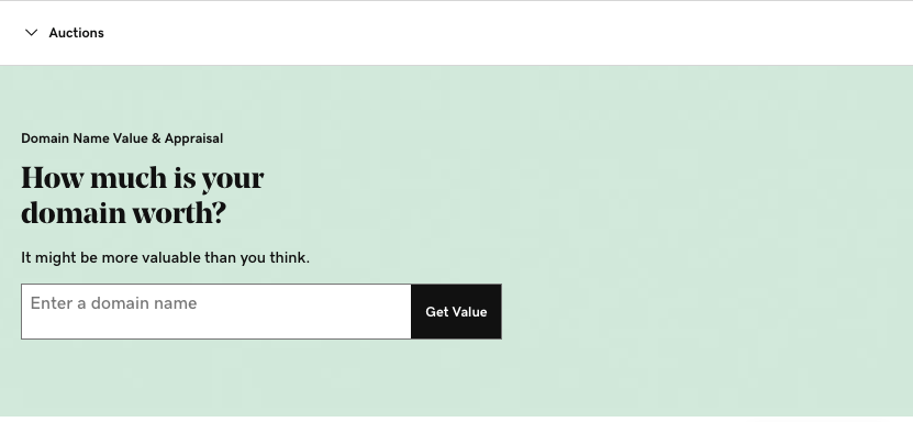 GoDaddy Domain Name Appraisal: A free domain valuation tool - GoDaddy ...