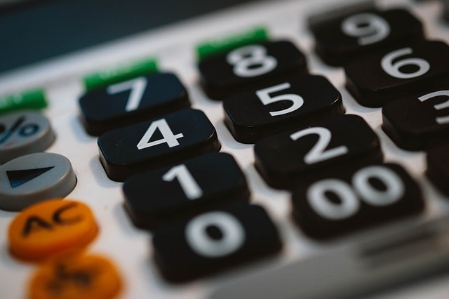 Small Business Accounting Closeup of Calculator