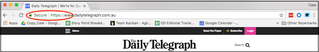 SSL Encryption Daily Telegraph