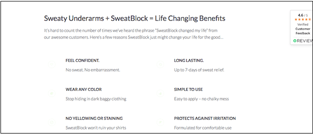 Website Design SweatBlock Benefits