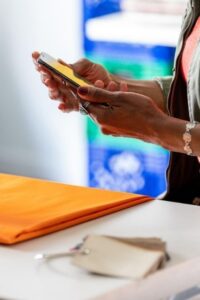 Woman Looking at Her Cellphone