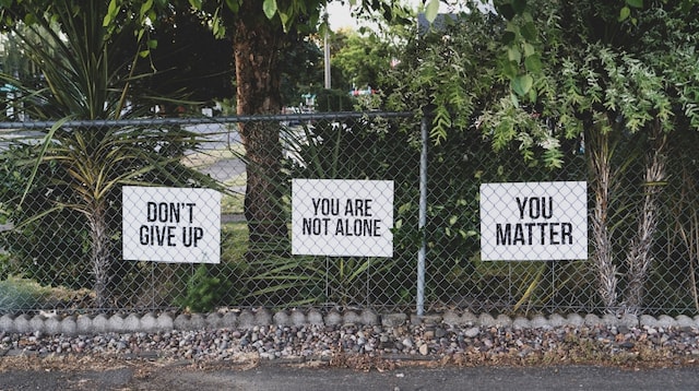 Employee Assistance Program Positive Affirmations on Fence