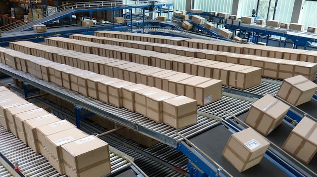 Income Statement Boxes on Conveyor Belts