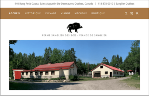 Site Web de la Ferme Sanglier Des Bois