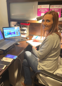 Jody Swain at her desk