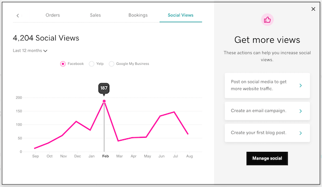 Online Store dashboard next steps on social