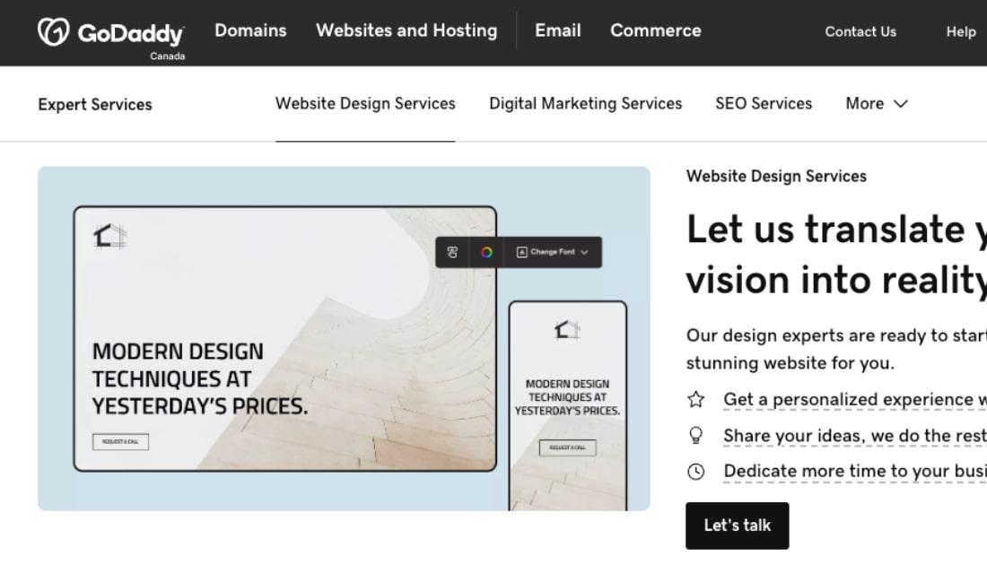 GoDaddy Website Design Services