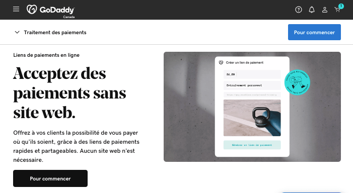 Liens de paiements en ligne GoDaddy