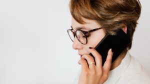 Woman talking on the phone