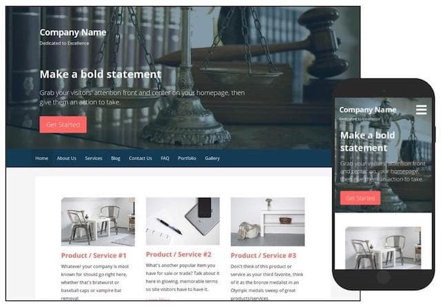 WordPress Templates Primer Lawyer Layout