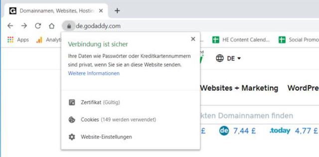 Abbildung - Gueltigkeit eines SSL-Zertifikats