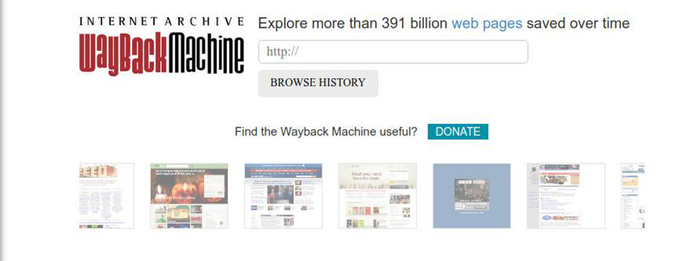 Abbildung 1: Im Internet Archive sind Schnappschüsse von mehr als 391 Milliarden Webseiten gespeichert – und es wächst weiter.
