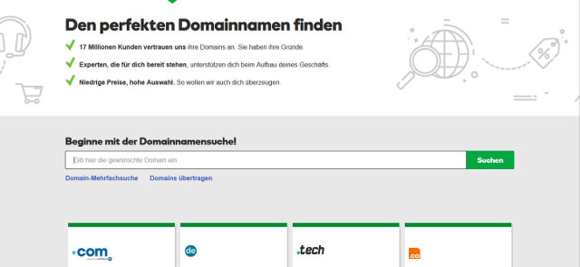 Abbildung - Domainsuche GoDaddy