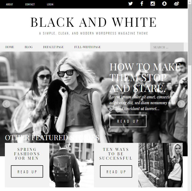 Abbildung - Resonsive WordPress-Theme BlacknWhite