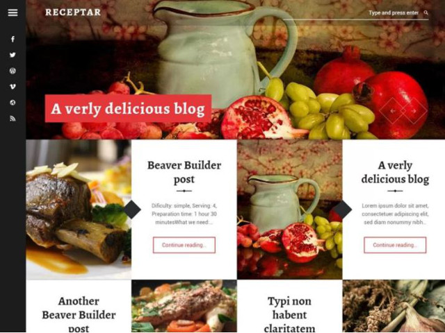 Abbildung - Resonsive WordPress-Theme Receptar