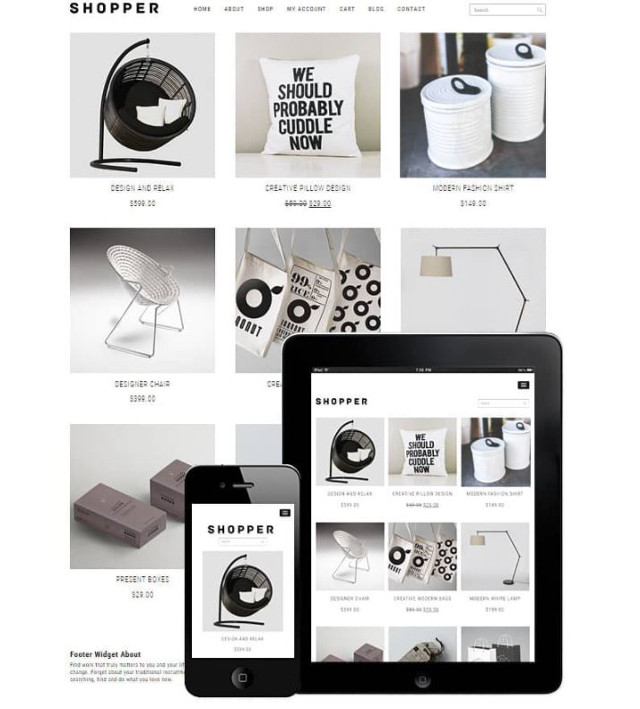 Abbildung - Resonsive WordPress-Theme Shopper