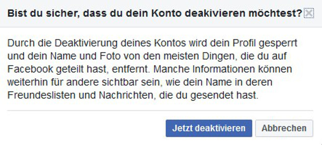 Facebook-Account löschen Abbildung 3