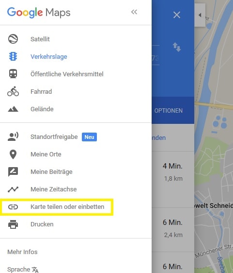 Google Maps Karte zwei