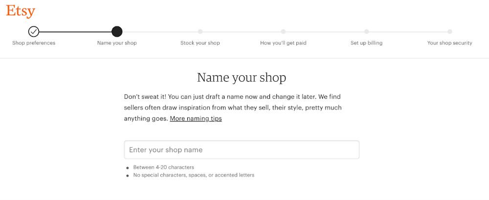 Abbildung: Füge deinen Shop-Namen hinzu