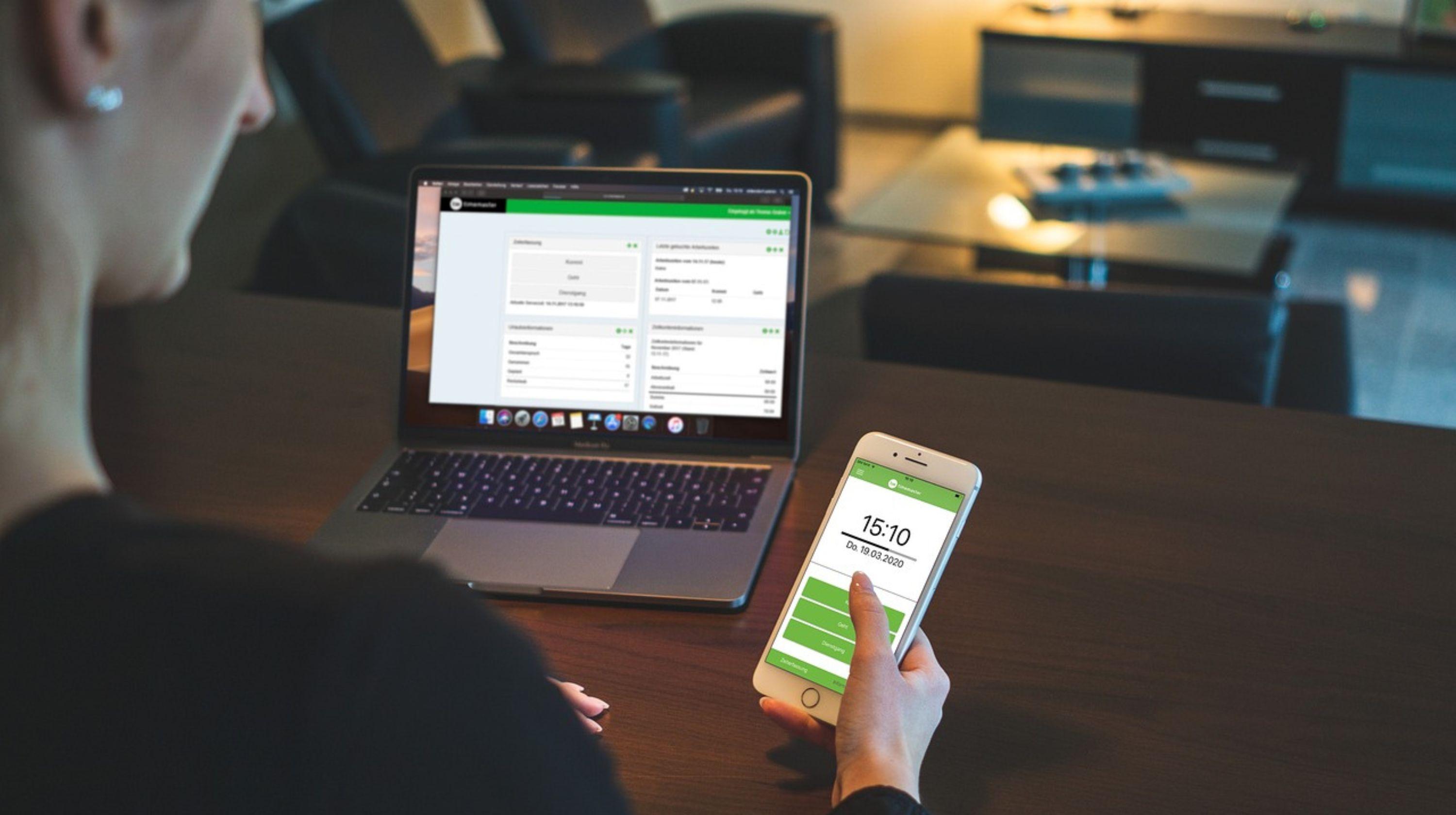 Titelmotiv des Blogartikels zum Thema: Die 6 besten Apps zur Arbeitszeiterfassung: So einfach geht das Ein- und Ausstempeln im Job
