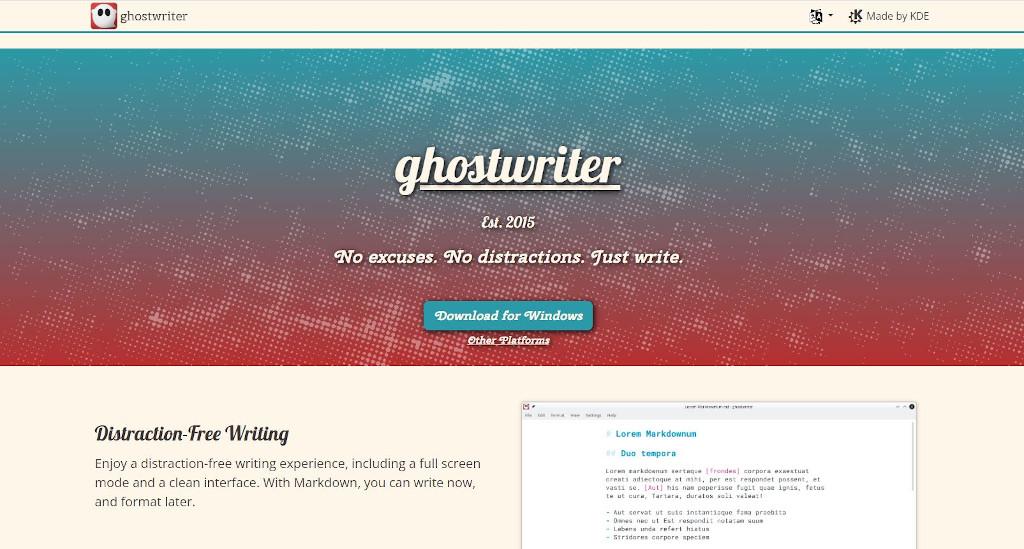 Abbildung: Markdown-Editoren - Ghostwriter
