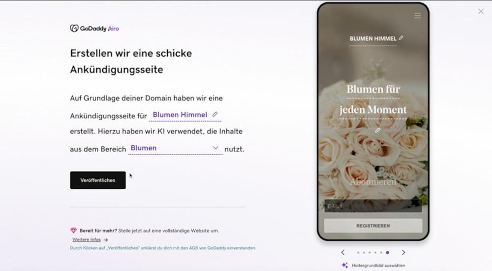 Abbildung3 - Airo erstellt dir eine Platzhalterseite
