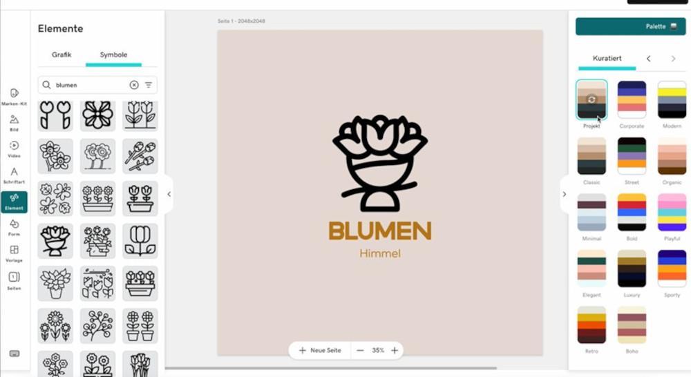 Abbildung - Airo erstellt dir ein Logo