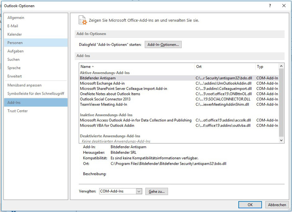 Abbildung05 - Outlook-Optionen Add-ins