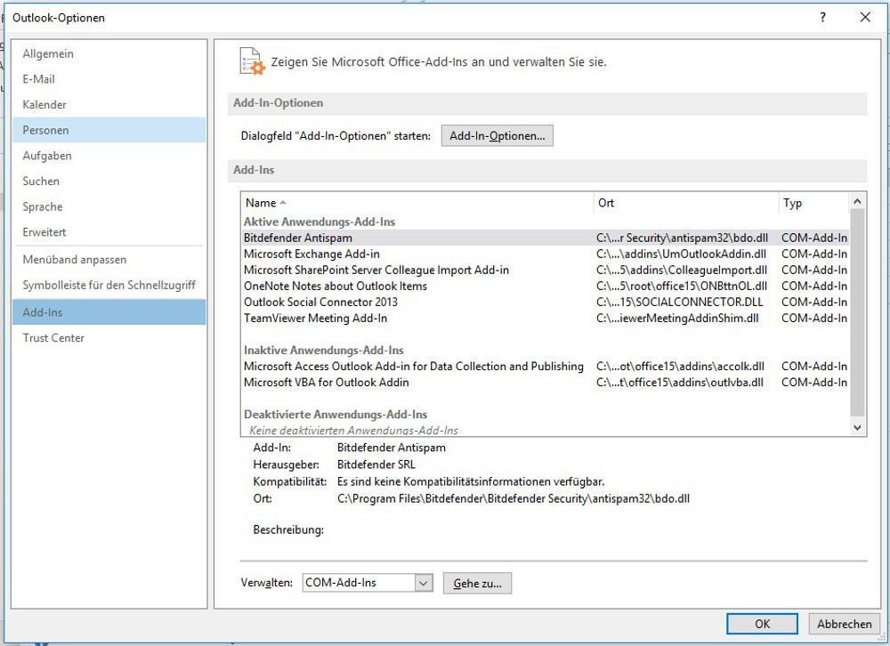 Abbildung05 - Outlook-Optionen Add-ins