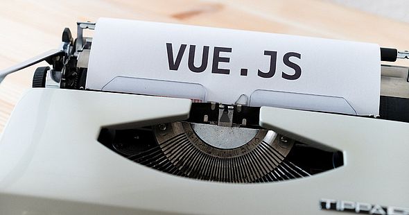Titelmotiv des Blogartikles zum Thema: Was ist Vue.js? So entwickelst du moderne Apps mit weniger Aufwand