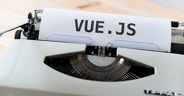 Titelmotiv des Blogartikles zum Thema: Was ist Vue.js? So entwickelst du moderne Apps mit weniger Aufwand