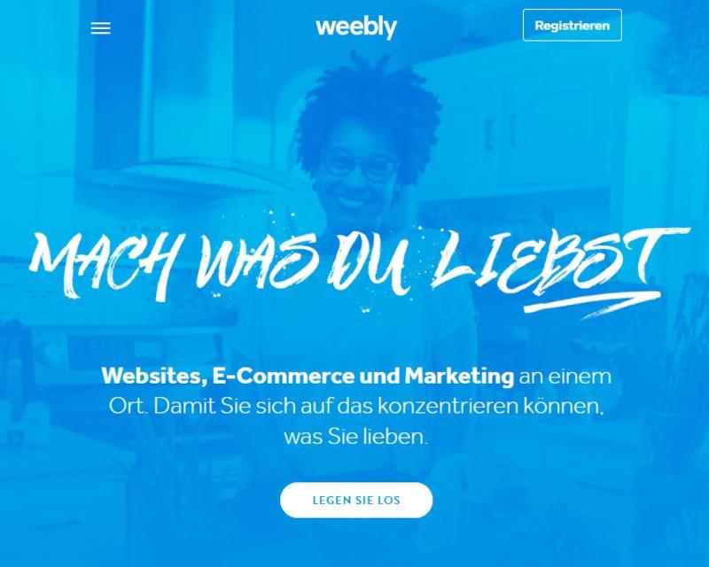 Abbildung: Weebly vereint Website-Funktionen, E-Commerce und Marketing an einem Ort.