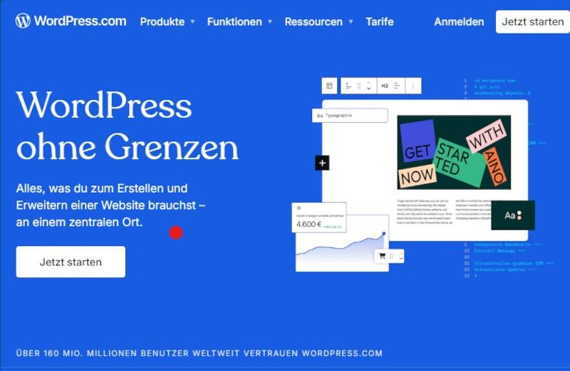Abbildung: WordPress.com ist die gehostete, einsteigerfreundliche Version des beliebten CMS.