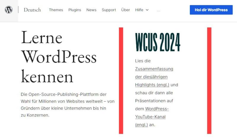 Abbildung: WordPress.org ist das flexibelste und beliebteste Content-Management-System weltweit.