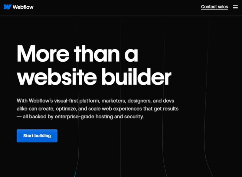 Abbildung: Webflow kombiniert visuelles Design mit professioneller Code-Ausgabe.
