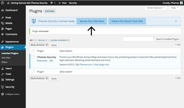 Website Sicherheitsüberprüfungen iThemes Plugin
