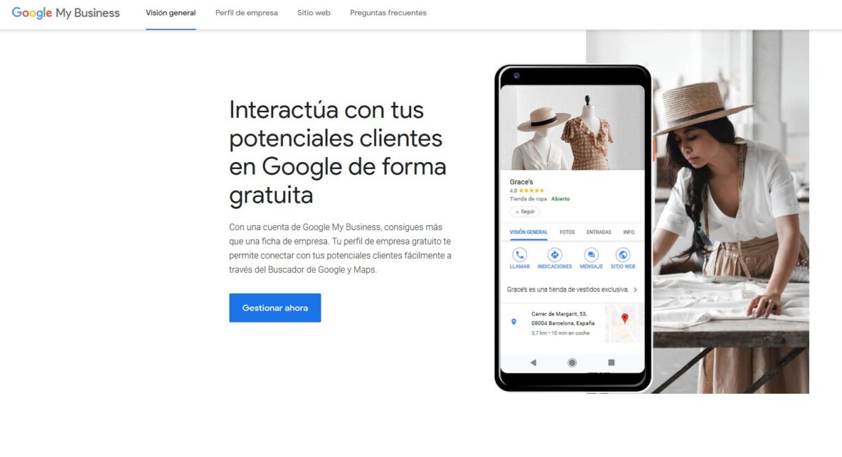 Imagen de inicio de Google My Business