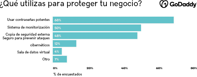 Gráfico sobre cómo protegen sus negocios los dueños de las empresas