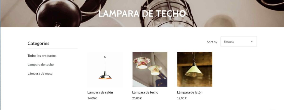 Banner en tienda online