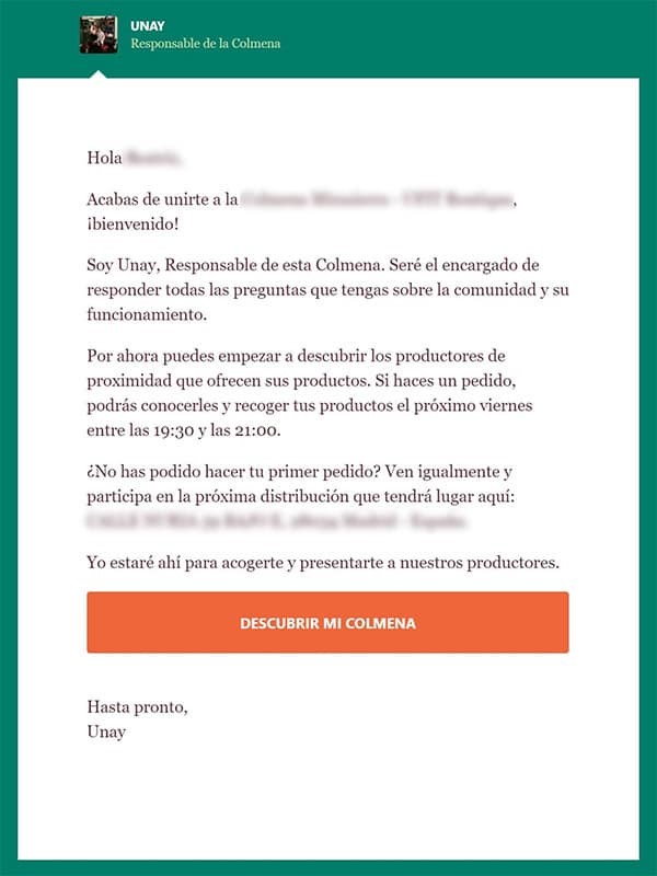 Colmena Email Bienvenida