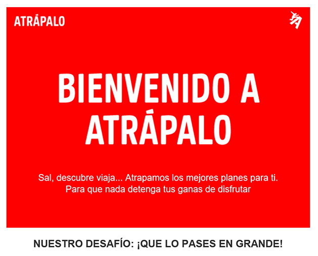 atrapalo email bienvenida