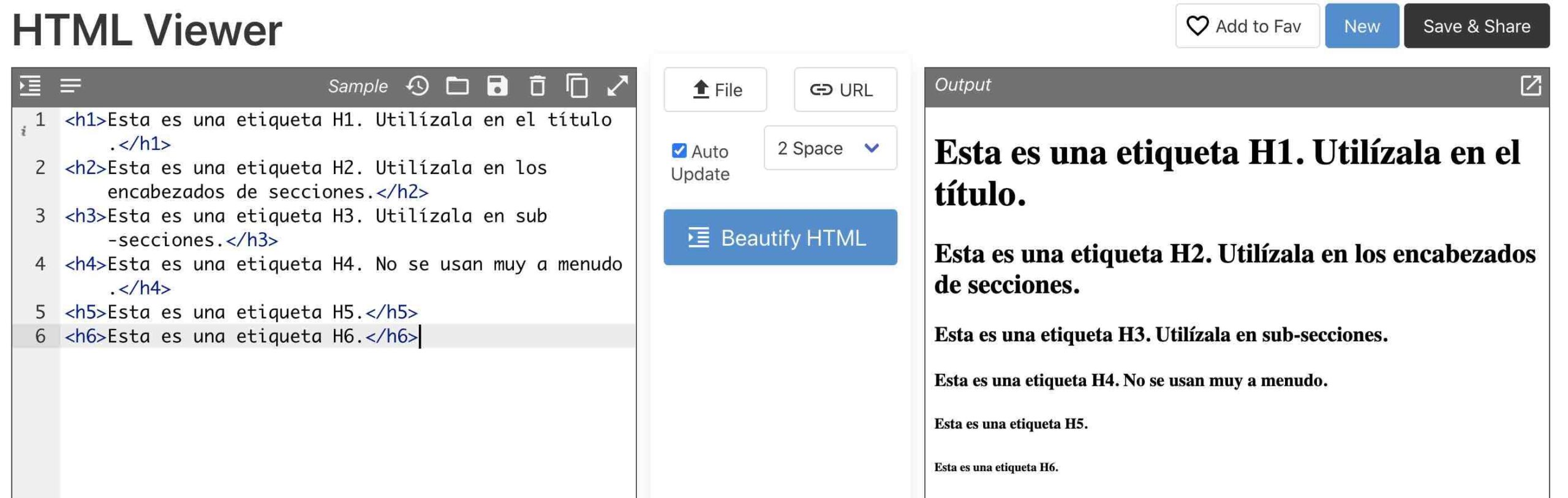 Cómo poner encabezados en código html