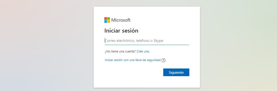 inicio sesion