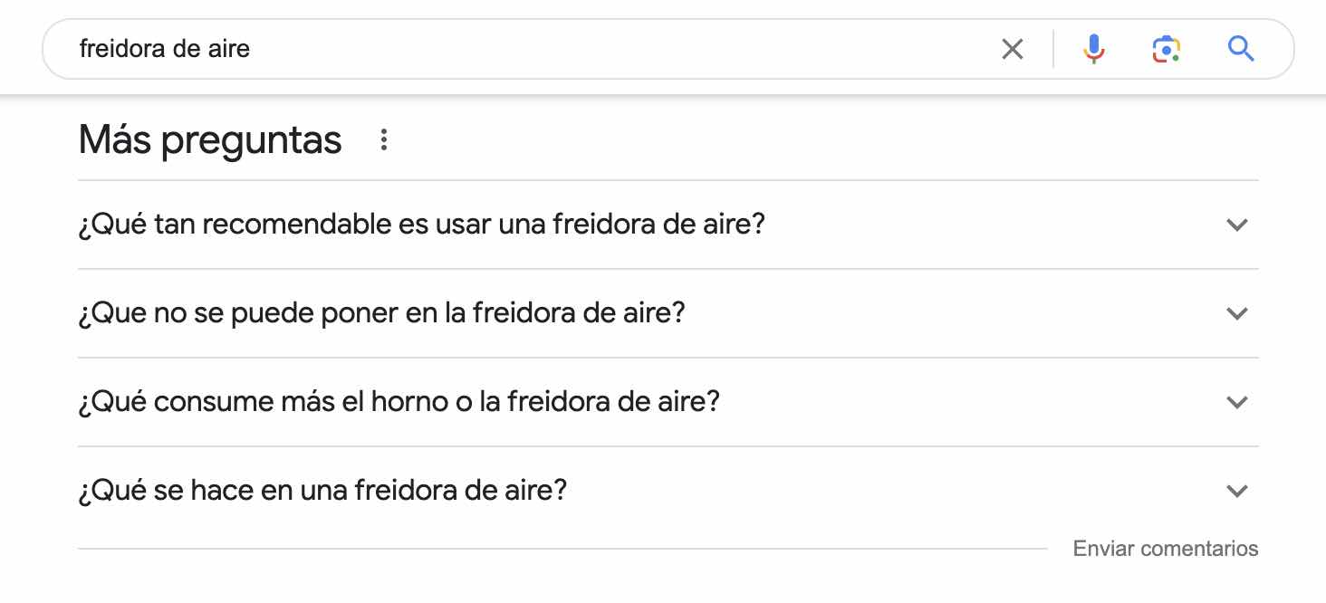 Más preguntas freidora de aire