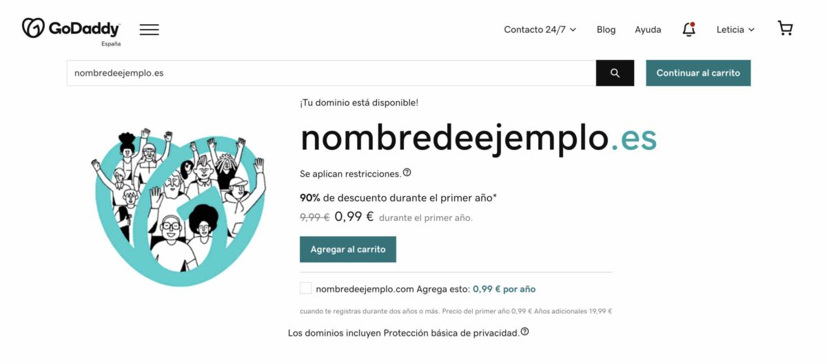 Precio de un dominio web