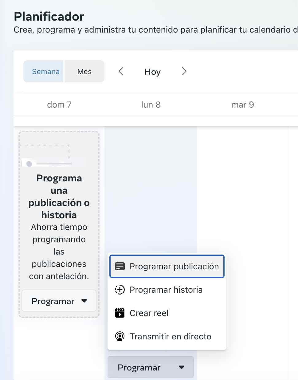 Cómo programar una publicación en Facebook