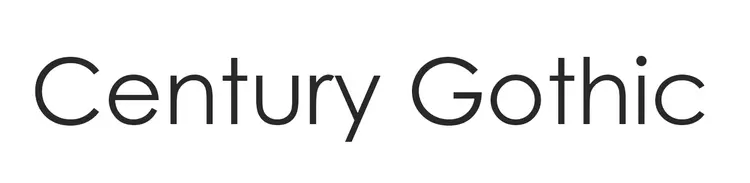Tipografía Century Gothic