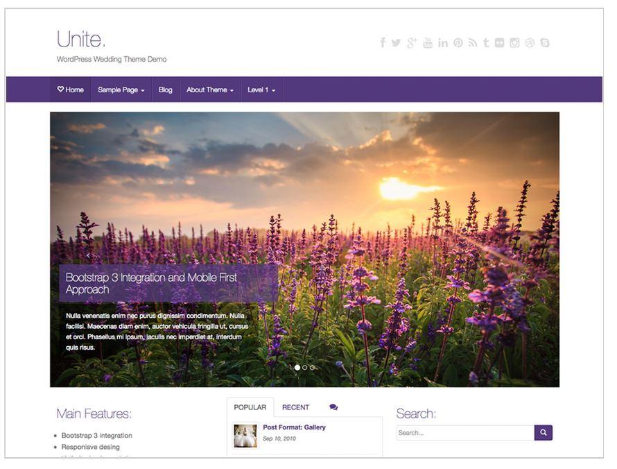 Unite WordPress plantilla gratis