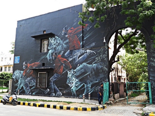 Business Continuity Plan Delhi Building with Beautiful Mural